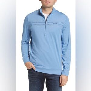 Travis Mathew HERITAGE STRETCH HALF ZIP PULLOVER HEATHER RIVIERA 47086